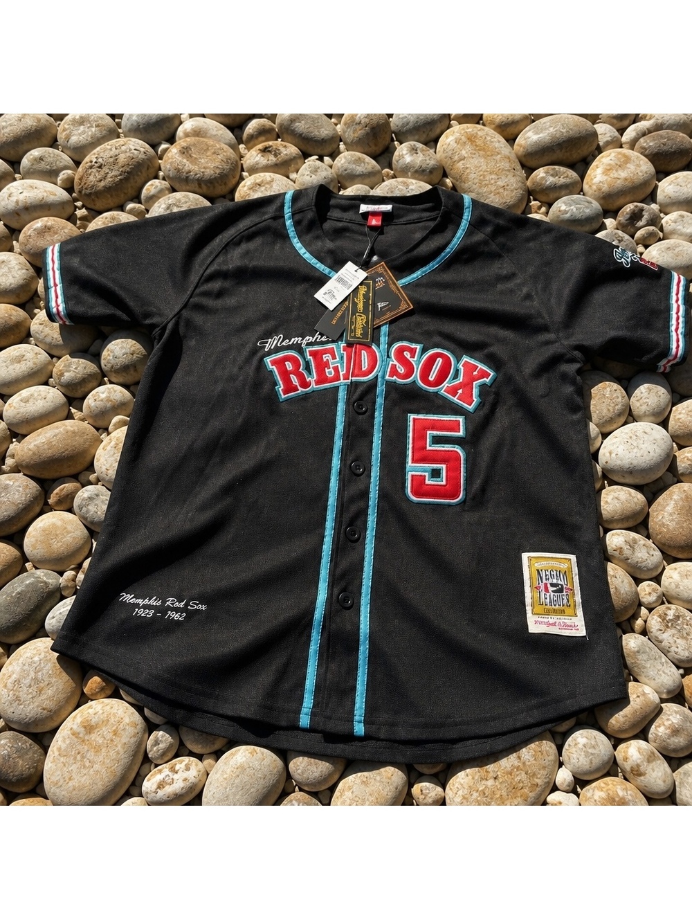 MEMPHIS REDSOX NEGRO LEAGUE JERSEY FROM HEADGEAR CLASSICS. SIZE L $125.00